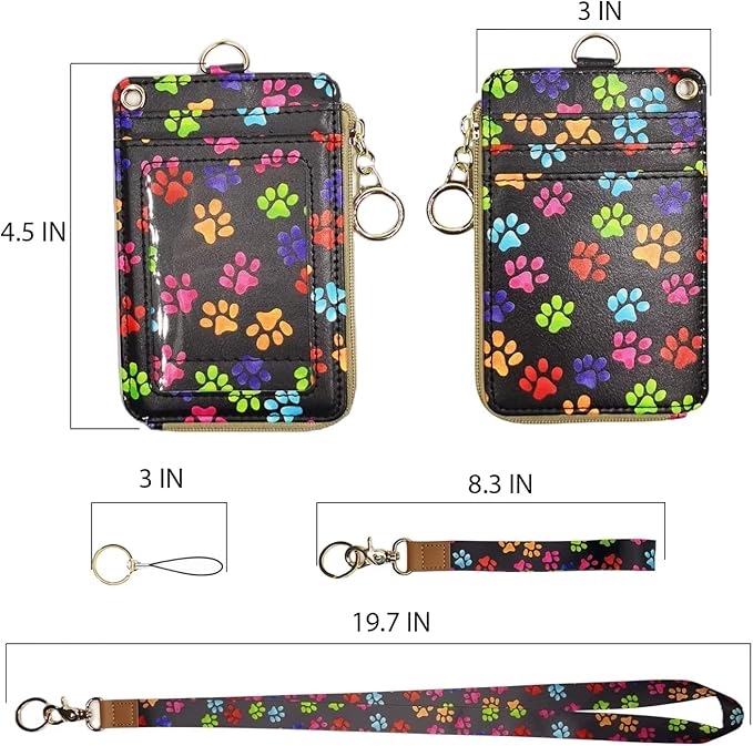 Bolimoss Cute Dog Paw Print ID Card Holder - Image 5