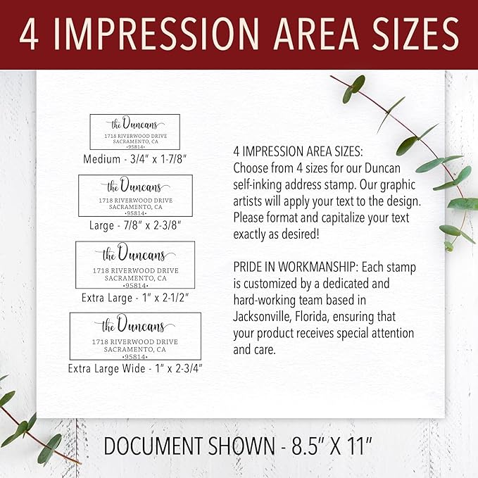 The Duncans Personalized Self-Inking Address Stamp | Envelope Return Address - Image 5
