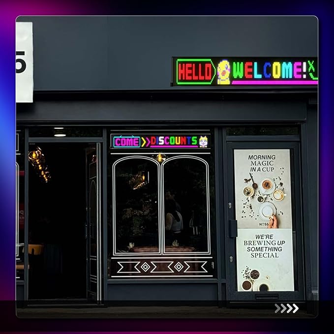 Large Programmable LED Sign, P5 Resolution Indoor Store LED Sign, - Image 4