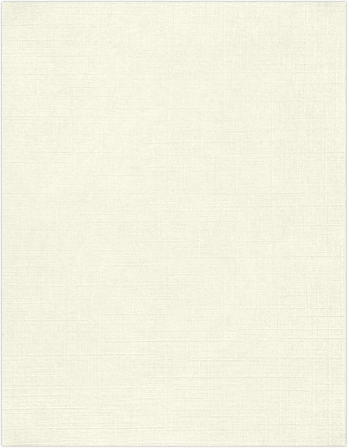 LUXPaper 8.5" x 11" Classic Linen Paper | Letter Size | Natural White | 70lb. by LUXPaper