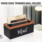 100% Real Wood Mail Organizer for Countertop, Dual-Sided Mail Script Design - Image 8