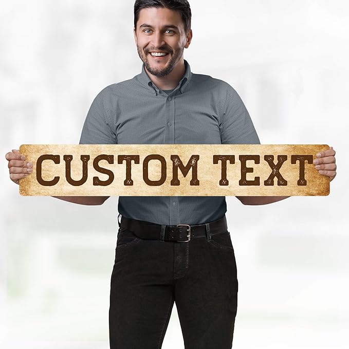Custom Sign, Custom Street Sign, 11 Font Colors, 13 Font Styles, 4 Hole Options - Image 2