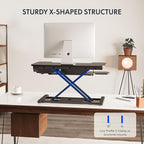 FLEXISPOT 32" Motorized Standing Desk Converter, Electric Stand up Desk Riser - Image 5