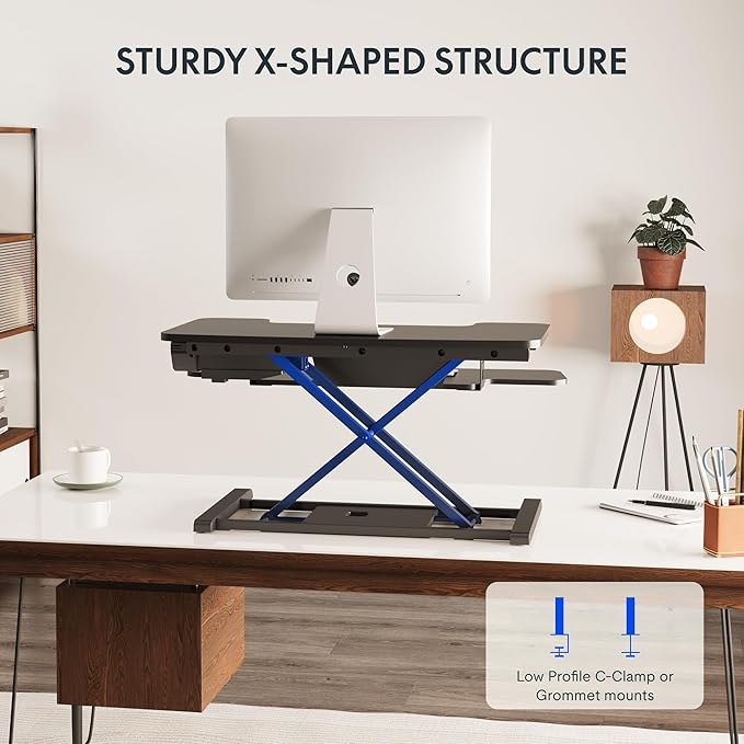 FLEXISPOT 32" Motorized Standing Desk Converter, Electric Stand up Desk Riser - Image 5