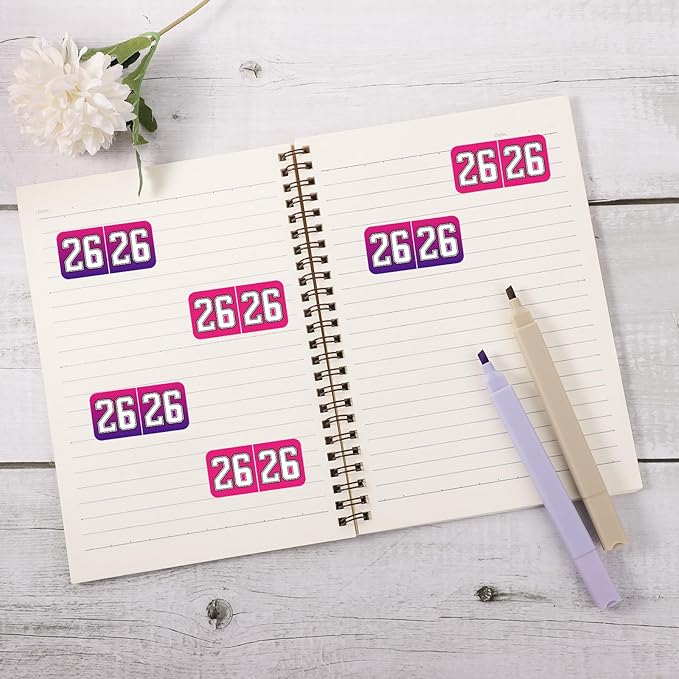 1000pcs 2026 Year Stickers, 3/4x1-1/2 Inch 26 Year Colored Self-Adhesive - Image 3