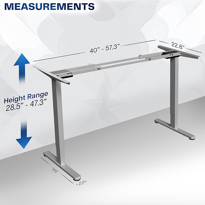 VIVO Heavy Duty Dual Motor Electric Sit Stand Desk Frame, 220 lbs Capacity up - Image 3