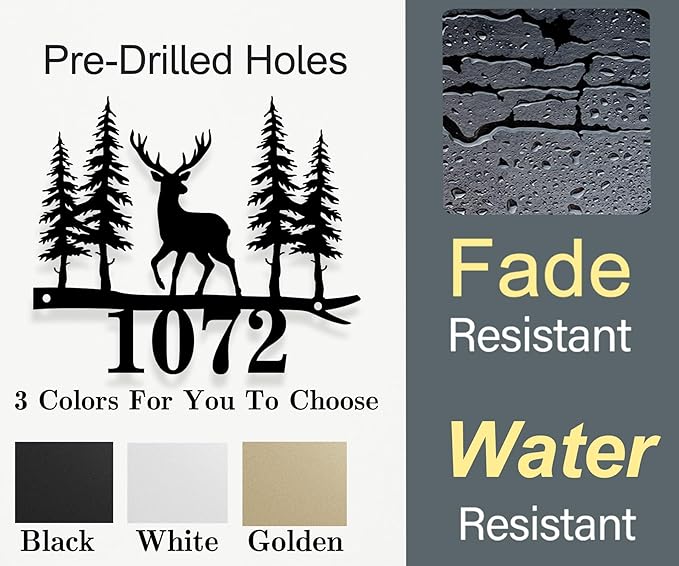 Personalized Metal Deer Address Signs - Image 6