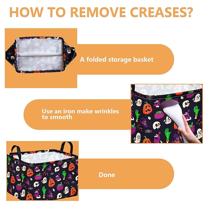 FUULOXE Halloween Ghost Storage Basket - Image 7