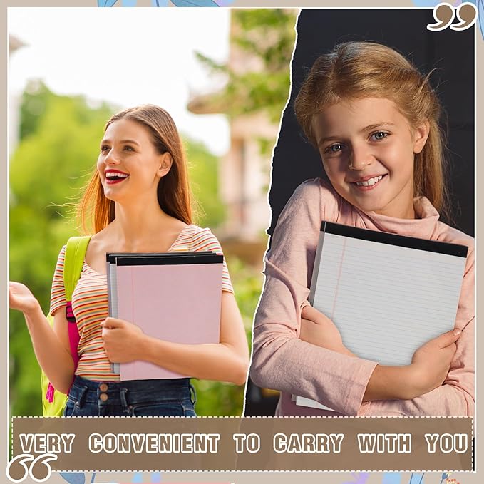 Fuutreo 8 Pcs 8.5'' x 11'' Colored Legal Pad Writing Pads Narrow Ruled 50 - Image 5