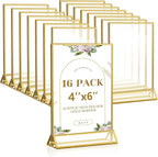 Smarpau 16 Pack 4x6 Acrylic Sign Holder by Smarpau