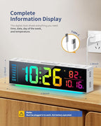 Digital Clock, Alarm Clock for Bedroom, Digital Wall Clocks for Classroom - Image 3