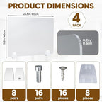 tonchean 4PCS Desk Dividers Office Partitions, Privacy Desk Panel Protective - Image 6