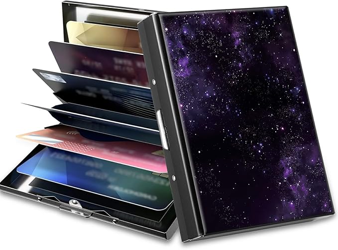 BWEGRHE Slim Credit Card Holder, Aluminum Minimalist Hard Case Pocket-Sized by BWEGRHE