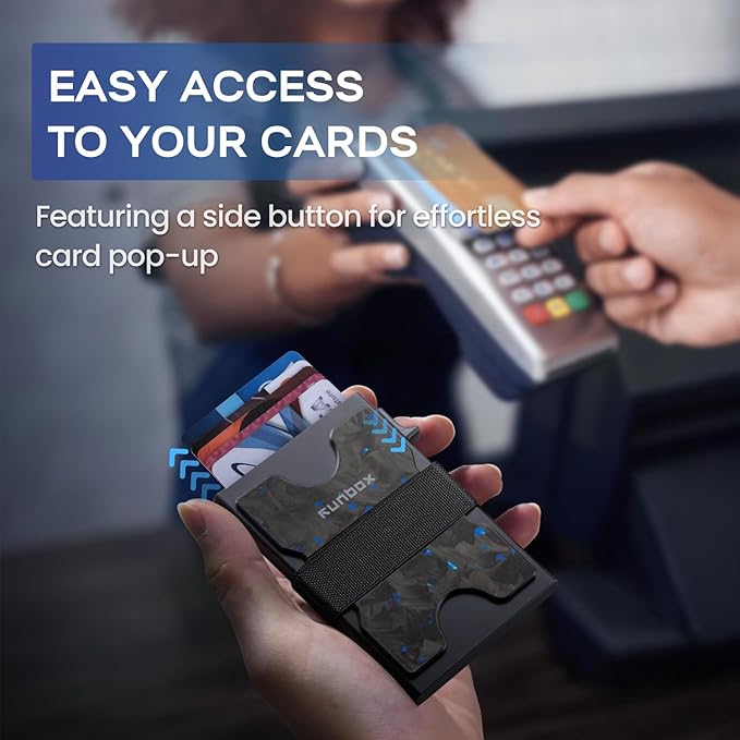 RUNBOX Slim Card Holder Wallet for Men, Minimalist RFID Blocking Wallet - Image 3