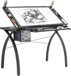Artograph Futura Light Tracing Table for Artists with Storage and Adjustable Stand, Dimmable Night Glass Work Top