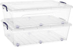 Superio Storage Bins with Lids, Stackable Totes, BPA Free, Odor Free, Organizer by Superio