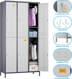 SUPEER 6 Doors Metal Locker for Employees - Image 4