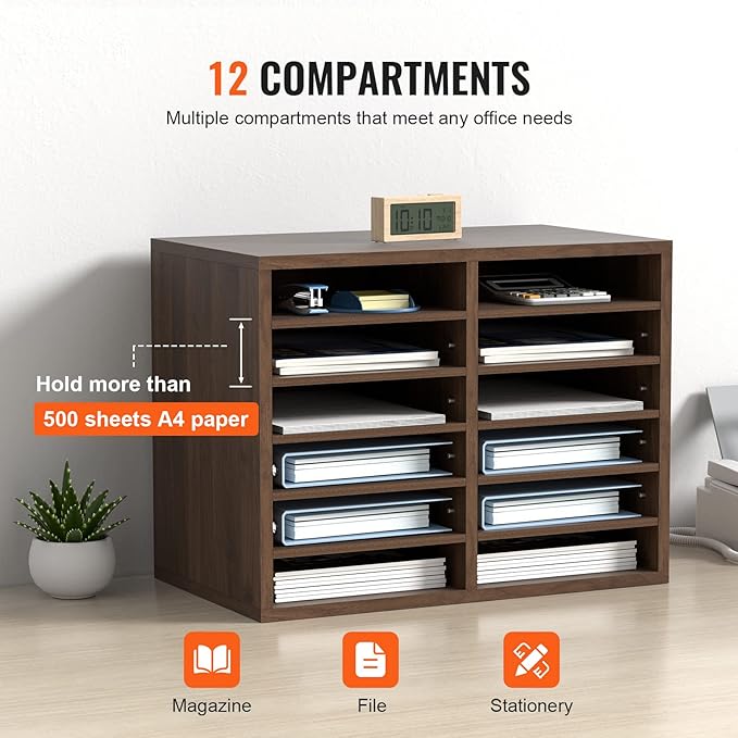VEVOR Literature Organizers, 12 Compartments Office Mailbox - Image 4