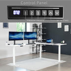 VIVO Electric Corner 84 x 63 inch L-Shaped Standing Desk, Memory Height - Image 5