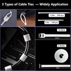 ELII 328Pcs Cable Management Kit, 8 Magnetic Cable Clips, 69Adhesive Cable - Image 6