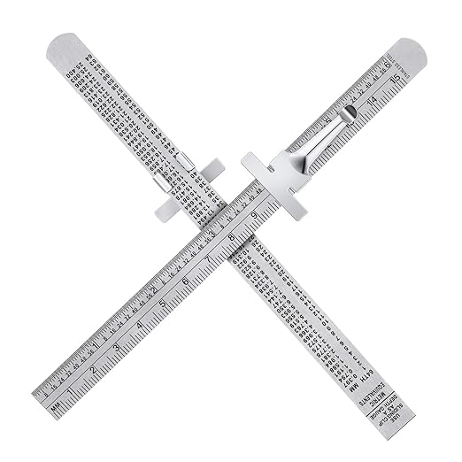2 Pieces 6 Inch 15 cm Pocket Ruler Flexible Precision Stainless Steel Ruler by Frienda