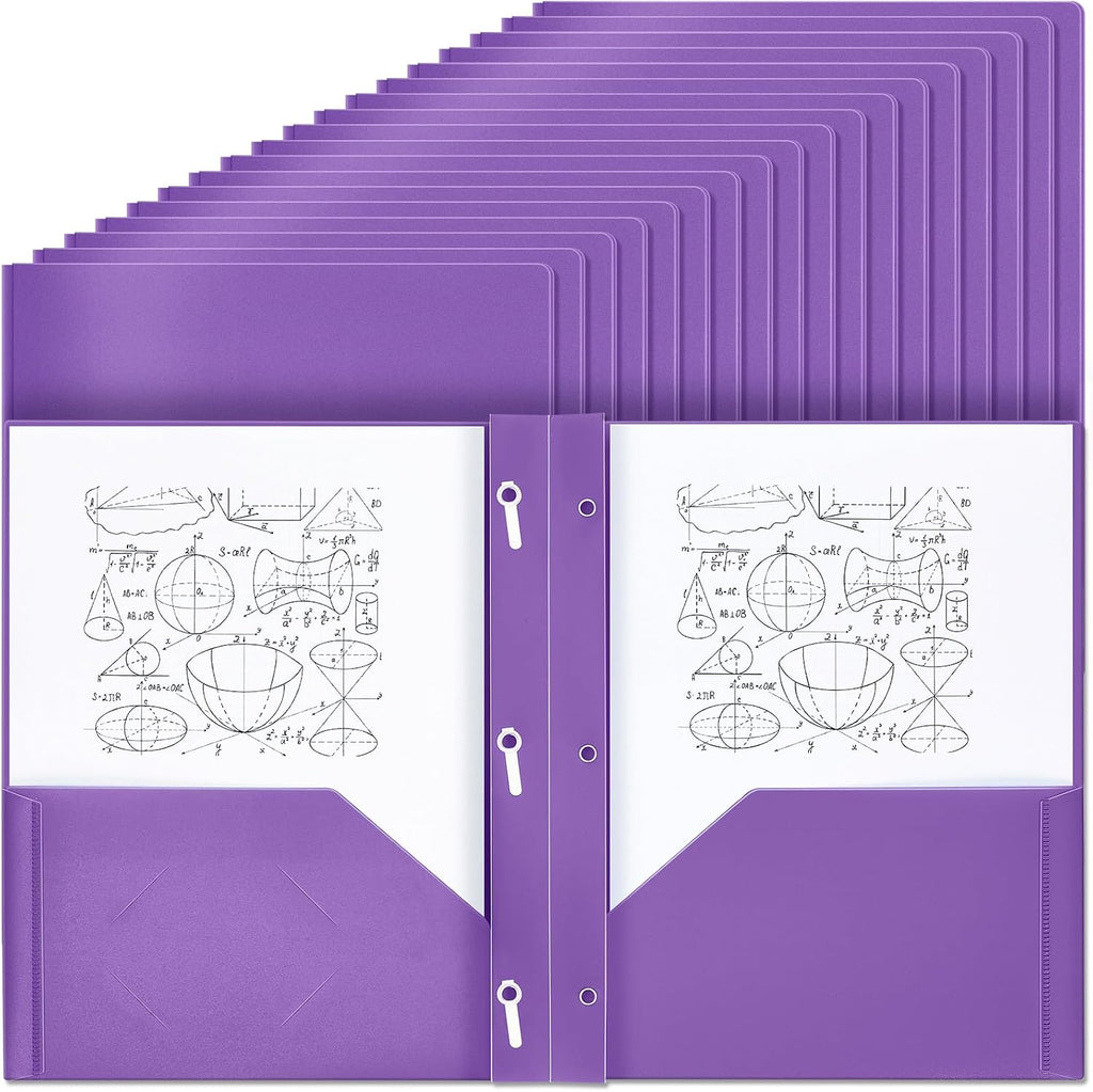 Lincia 100 Pcs Plastic Folders