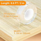 Clear Soft Corner Protectors for Furniture Strip, 1.18 in x 6.6 FT, Sharp Edge - Image 2