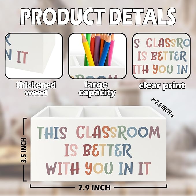 XPH Boho Classroom Pen Pencil Holder Organizer - Image 7