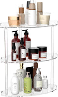 Sezanrpt 3 Tier Acrylic Corner Shelf Organizer Storage 9.5x9.5x15.7 Inch by Sezanrpt