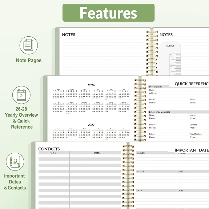 SUNEE 2026 Appointment Book, Quarter-Hourly, Weekly & Monthly - Image 5