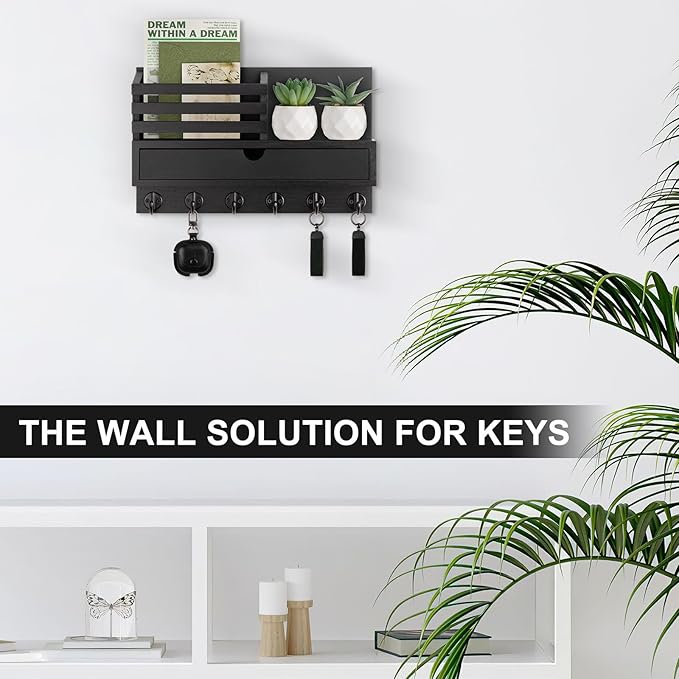 Lucundm Key Holder Wall Mount, Mail Holder - Image 6