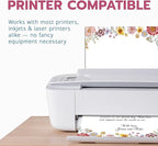 Flower Paper Stationery, Floral Letterhead Paper 8.5 x 11 Inches, 50 Sheets - Image 3