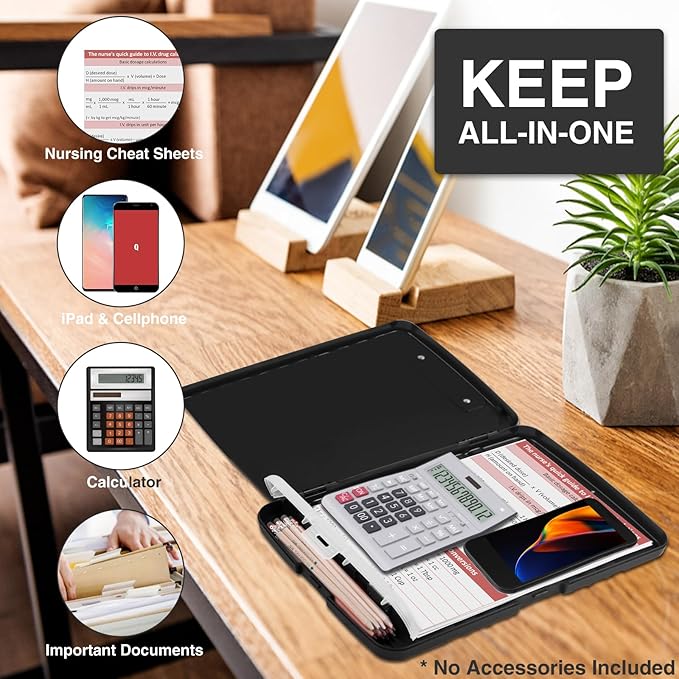 Sooez Clipboards with Storage, High Capacity Clip Boards 8.5x11 with Pen Holder - Image 5