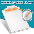 H4D Aluminum Clipboard with Storage, Metal Form Holder, Rubber Covered Clip - Image 2