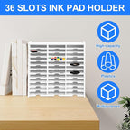 Abizarch 36 Slots Ink Pad Printing Storage Box, Large Capacity Ink Pad Holder - Image 4