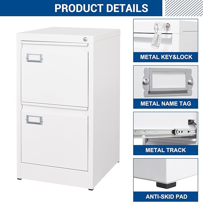 Fesbos 2 Drawers Vertical File Cabinets - Image 6