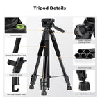 K&F Concept Camera Tripod, Cellphone Clip - Image 9