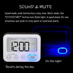 Digital Kitchen Timer Magnetic Loud Alarm, Large LCD Screen Silent/Beeping - Image 3