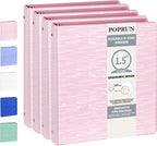 POPRUN 3 Ring Binder 1.5 Inch, Holds 325 Sheets of 8.5 x 11 Paper, Extra by POPRUN