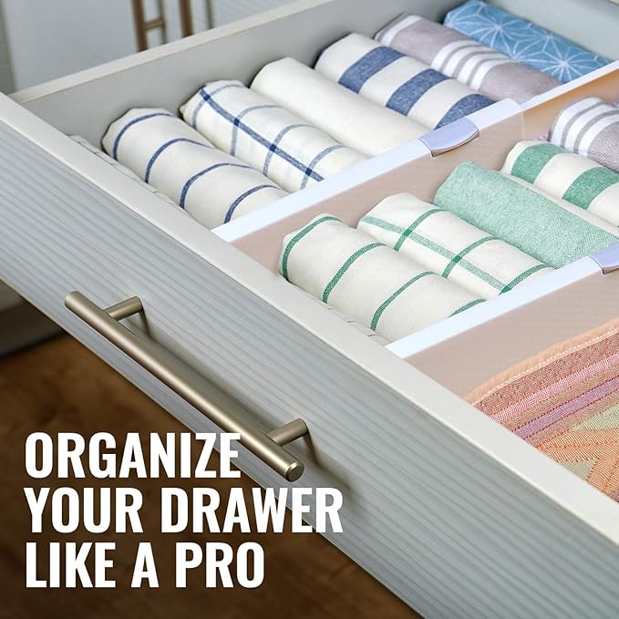 RAPTUROUS Adjustable Deep Drawer Divider – 5" Tall, Expandable 13-22", Non-Slip - Image 5