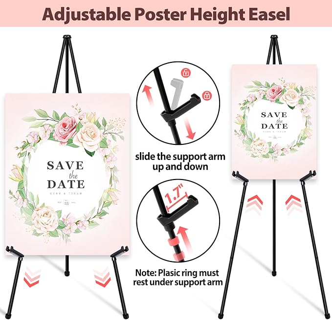 VAIIGO Black Easel Stand for Wedding Signs, Posters & Paintings - Image 4