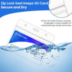 300 Pieces Clear Plastic Horizontal Name Badge ID Card Holders Horizontal Name - Image 3
