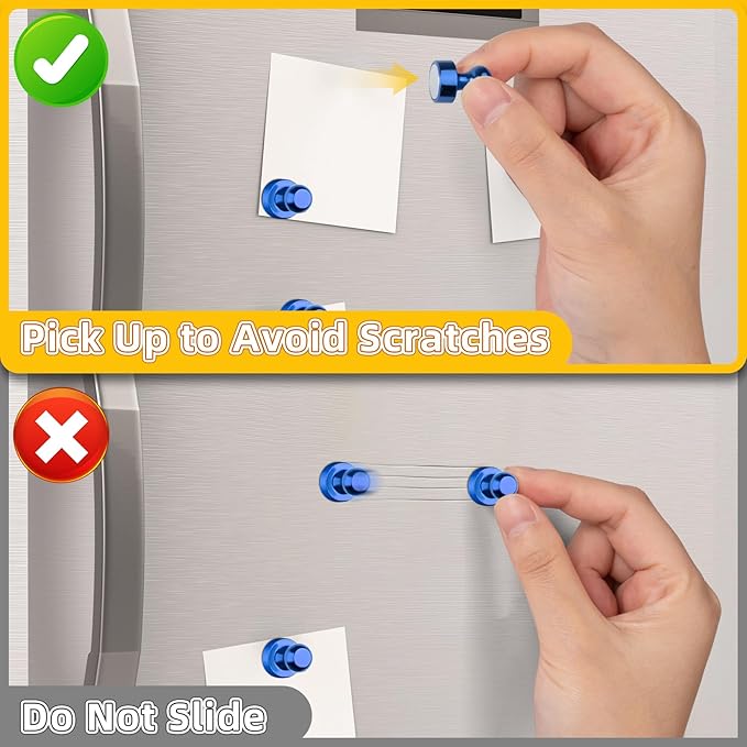 VNDUEEY 16 Pack Blue Fridge Magnets, Refrigerator Magnet Whiteboard Magnets - Image 4