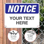 Custom Notice Sign, OSHA Sign, 10x14 Inches, Rust Free .040 Aluminum, Fade - Image 4
