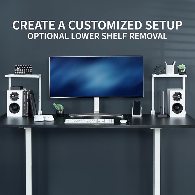 VIVO Clamp-on 13 inch Above or Below Desk 2-Tier Shelving Unit - Image 7