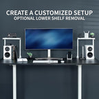 VIVO Clamp-on 13 inch Above or Below Desk 2-Tier Shelving Unit - Image 7