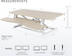 VIVO 42 inch Desk Converter, K Series, Height Adjustable Sit to Stand Riser - Image 3