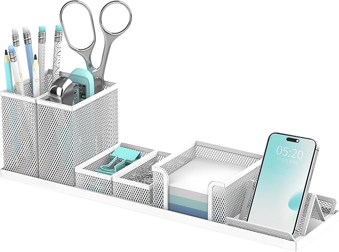 SUPEASY Pen Holder for Desk, 6 Piece Mesh Desk Organizer set for Office by SUPEASY