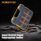 POWERTEC Small Parts Organizer & Tool Box – 14 Compartments, Stackable Storage - Image 5