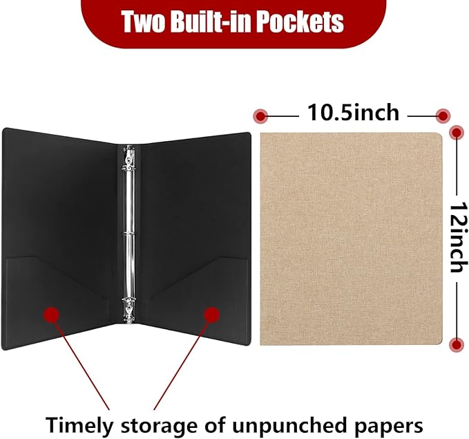 Vienrose 3 Ring Binder 1 Inch Round Rings - Image 5